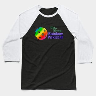 Palm Springs Rainbow Pickleball Baseball T-Shirt